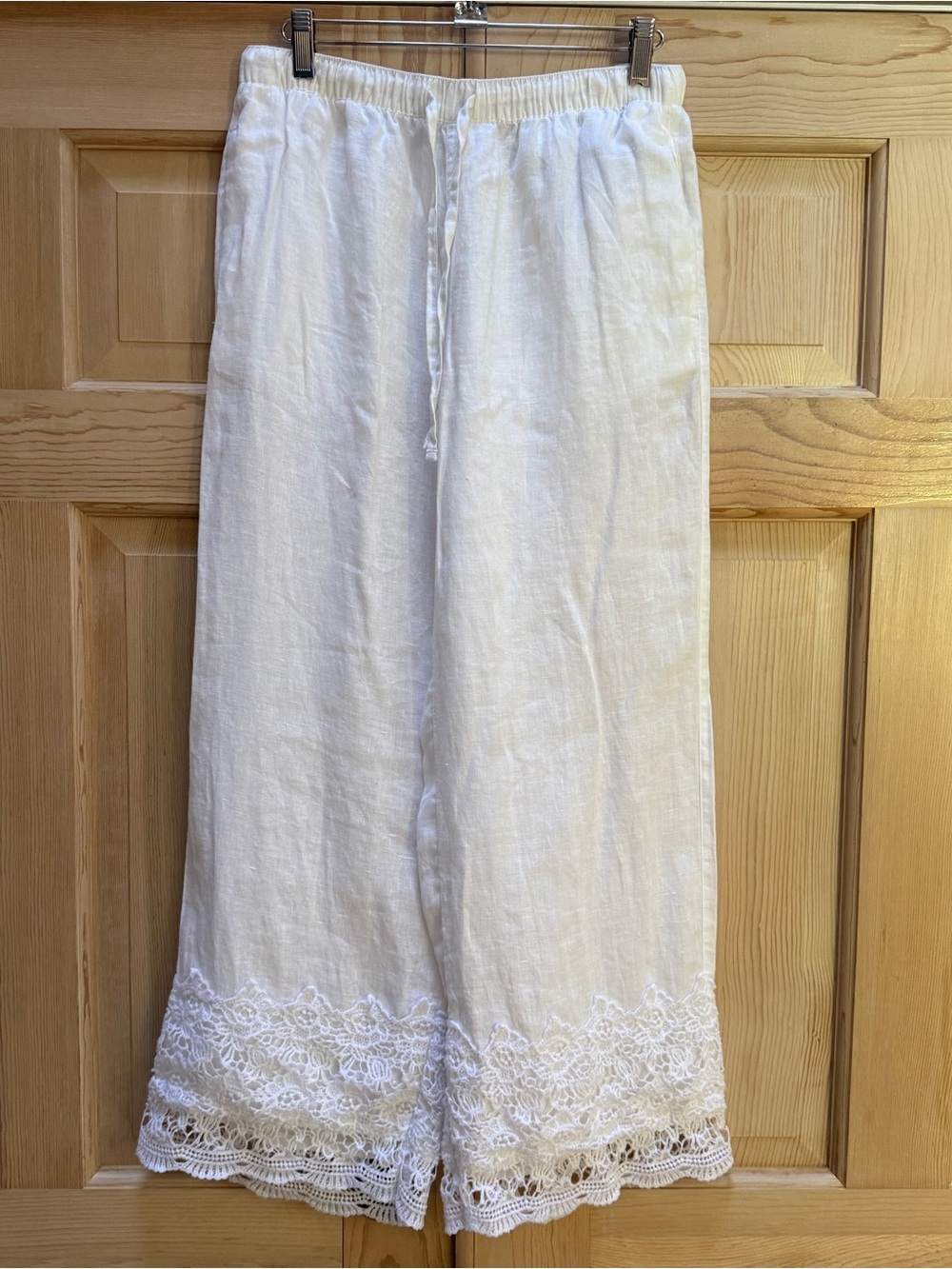 Cynthia Rowley White 100% Linen Pants, New-Never Worn, Size M